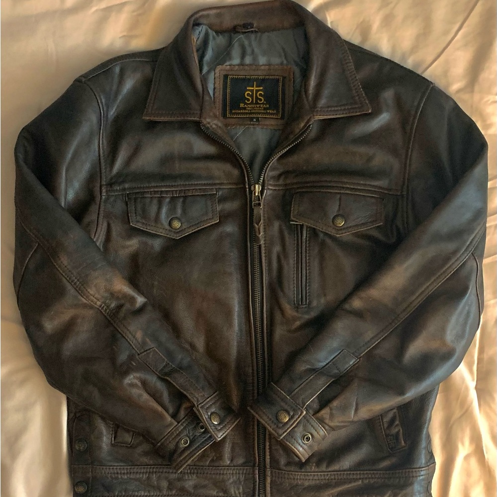 Vintage Men's Dark Brown Leather Jacket